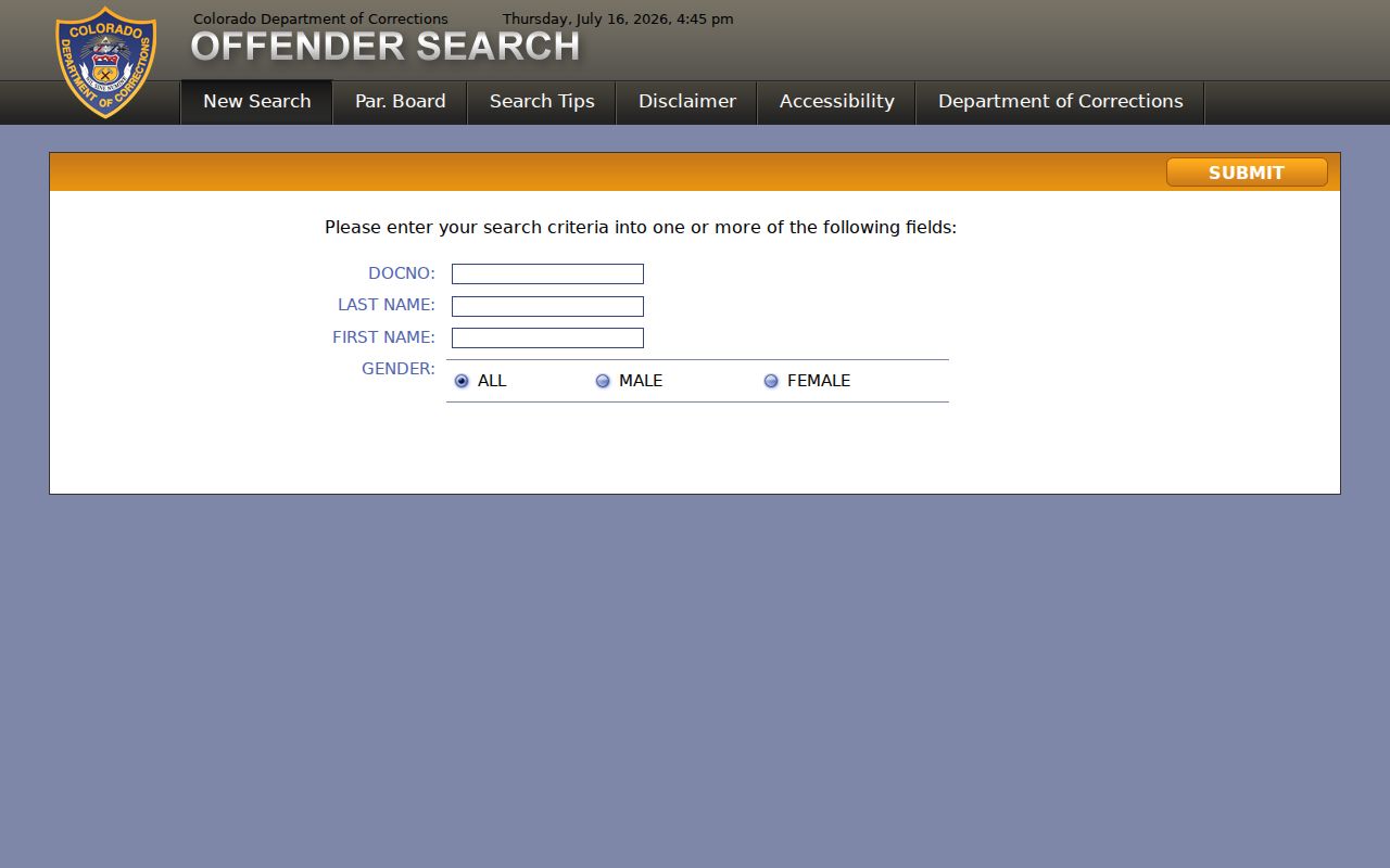 Jackson County arrest lookup CDOC offender search