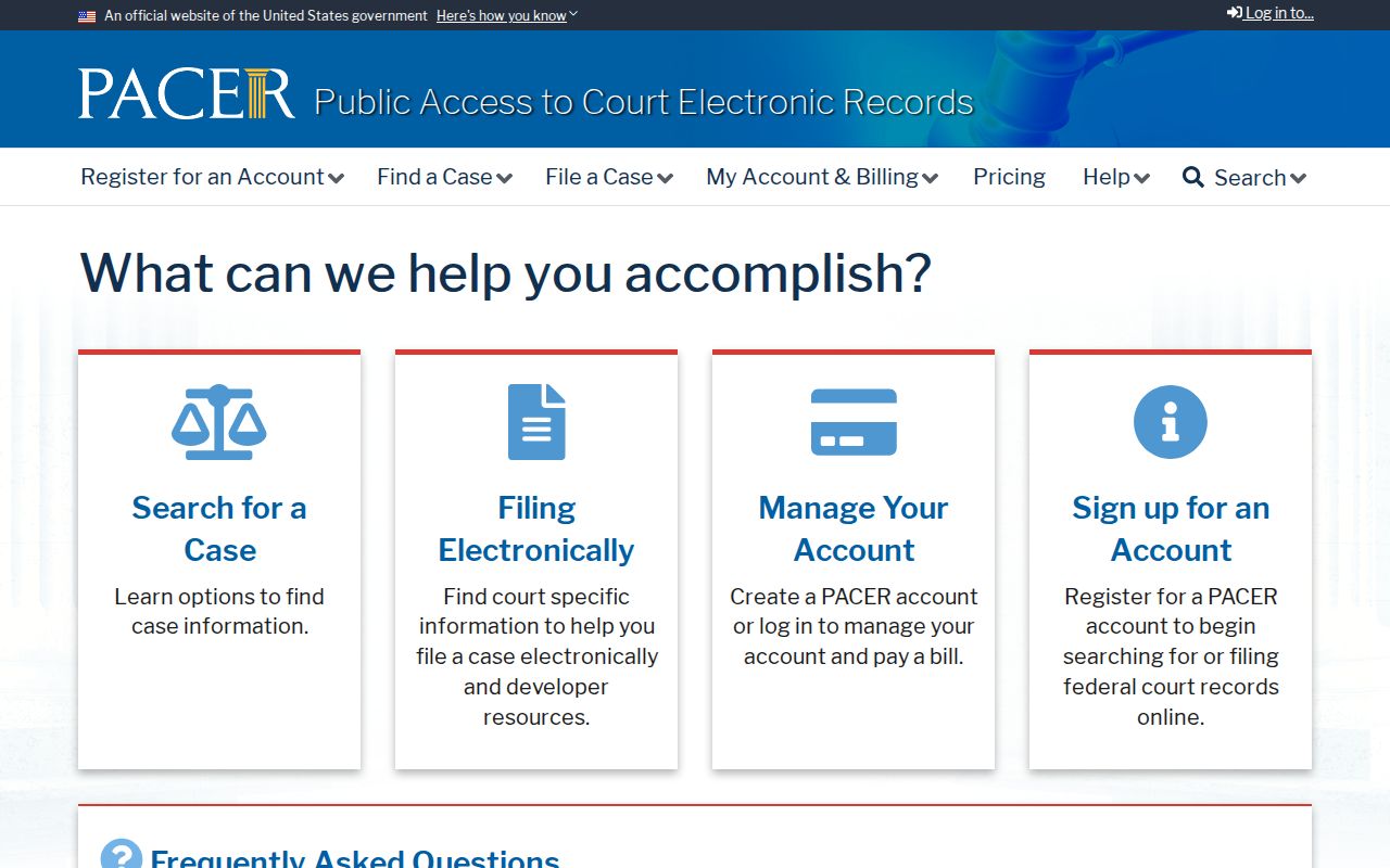 Jackson County criminal court cases PACER search access