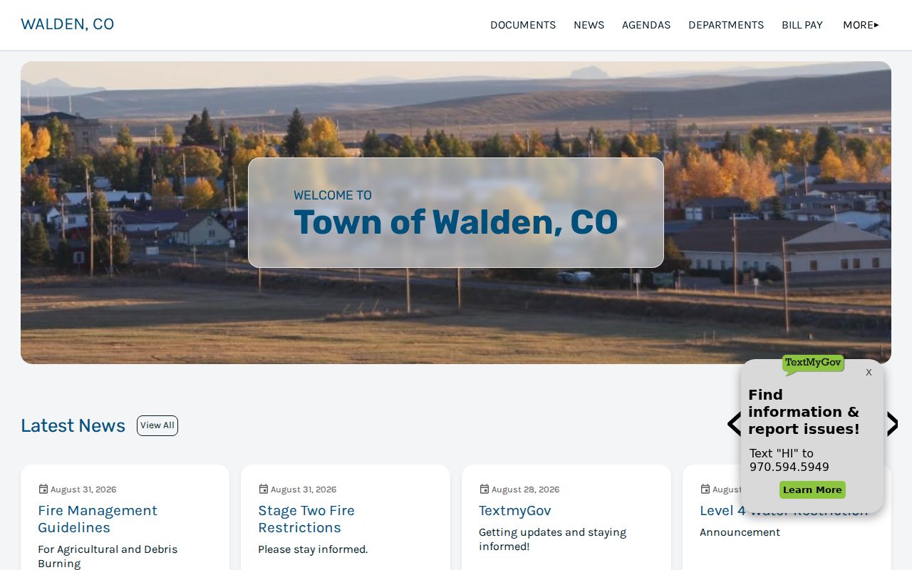 Jackson County criminal records Walden Town Hall page